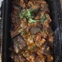 Amazing flavorful eggplant dish   at Cilantro New Mediterranean in Philadelphia