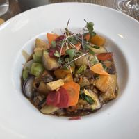 Vegetable stir fry  at Bistro Hortus in Quebec