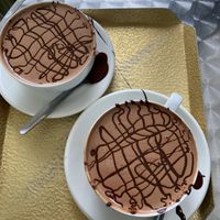 Rich and creamy vegan hot chocolates  at Cenu Cacao in Cambridge