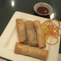 Imperial rolls and sauce. They are pretty good. at Su Shian Yuang in Montreal