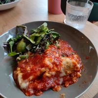 Lasaña vegana at Cultivate Food in Oslo