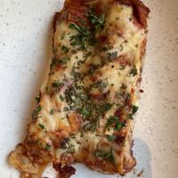 Generous portion of delicious lasagne (cheese substitute is nut free too!)   at Cultivate Food in Oslo