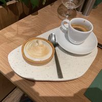 Lemon Tart with an espresso   at Cultivate Food in Oslo