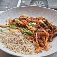 Linseragu vegano at Cultivate Food in Oslo