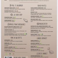 Menu  at Zoomers in Castricum