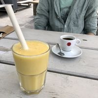 Smoothie and double espresso   at De Oude Keuken in Castricum