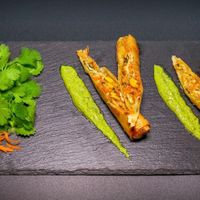 Vegetarian spring rolls,   at Kumar's Kitchen in Vienna