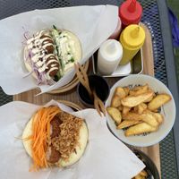 Falafel and tofu bao’s   at Luu's Bao in Osaka