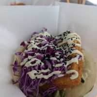 Freeze dried bean curd with cheese sauce at Luu's Bao in Osaka