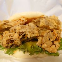 Maitake bao without the sauce  at Luu's Bao in Osaka