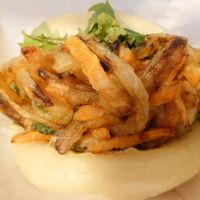 kakiage (mixed vegetables tempura) without sauce  at Luu's Bao in Osaka