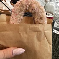 Strawberry donut  at Luu's Bao in Osaka