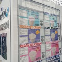 Vegan ice cream in a vending machine at Luu's Bao in Osaka