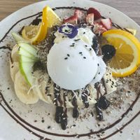 Vegan & GF pancakes     🥞 💚🌺  at Vega in Spring Hill