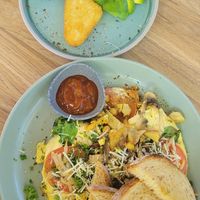 Omelette with Avo & Hashbrown at Vega in Spring Hill