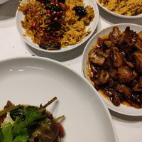 Eggplant, rice and mushrooms at Rainarai - Prinsengracht in Amsterdam