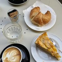Vegan croissant and apple pie at Gatsby Cafè in Rome