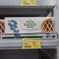 Blueberry pies at Conad in Tirana