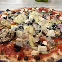 Pizza vegana  at Pizzeria Boccaccio in Gran Canaria