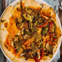 Vegan pizza at Bar El Campesino 2 in Gran Canaria