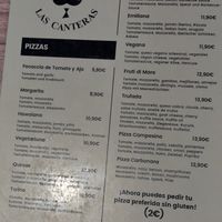 Menu as of February 2025 at Bar El Campesino 2 in Gran Canaria