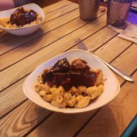 Mac and cheese with ribs at Herbivorous - Withington in Manchester