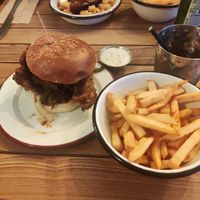 Salt and pepper chicken burger at Herbivorous - Withington in Manchester