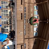 Sat outside in the sun    at Yodler in Mammoth Lakes