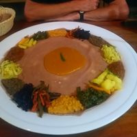 Injera for two people at Habesha Ethiopian in Kigali