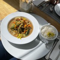 Curry de Garbanzos at Hablemos Coco Cafe in Puerto Natales