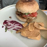 Italian seitan sandwich   at Hablemos Coco Cafe in Puerto Natales