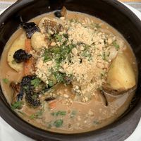 Potato peanut curry   at Hablemos Coco Cafe in Puerto Natales