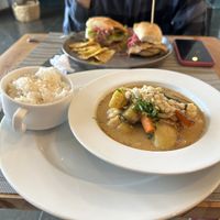 Curry with potato and seitan sandwich   at Hablemos Coco Cafe in Puerto Natales