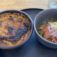 Pastel de choclo  at Hablemos Coco Cafe in Puerto Natales