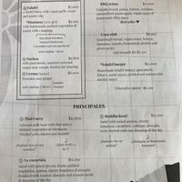 Menu  at Hablemos Coco Cafe in Puerto Natales