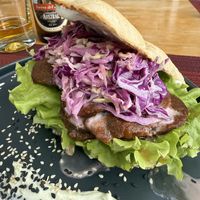 Bbq seitan  at Hablemos Coco Cafe in Puerto Natales