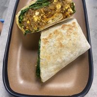 Breakfast burrito with soyrizo   at Vegas Vegan Eatery in Las Vegas