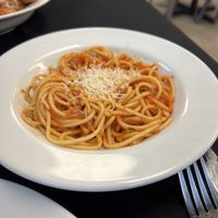 Pasta with marinara (included with the filet)  at Vegas Vegan Eatery in Las Vegas