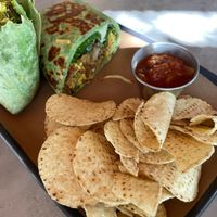Mean green breakfast burrito  at Vegas Vegan Eatery in Las Vegas
