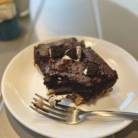 Ridiculously decadent brownie cookie  at I Quit - Café & Bakery in Mexico City