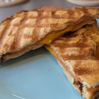 Ham and cheese toastie at I Quit - Café & Bakery in Mexico City
