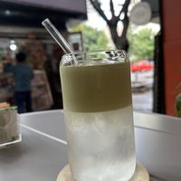 May new fav:  coconut 🥥 matcha 🍵 refresherr  at I Quit - Café & Bakery in Mexico City