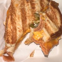 Ham and cheeze sandwich, added in jalapeños   at I Quit - Café & Bakery in Mexico City