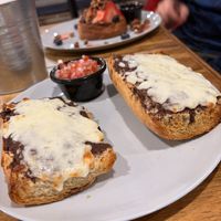 Beans on toastt  at I Quit - Café & Bakery in Mexico City