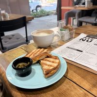 Cheese and ham toastie   at I Quit - Café & Bakery in Mexico City