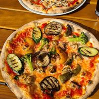 Vegane Verdue und Funghi at Bruno's Pizza in Leopoldshafen