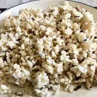 Brown and wild rice  at Camile in Bangor