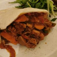 BBQ jackfruit pitta at The Jamaica Inn in Bangor