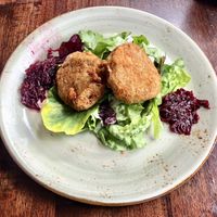 Chickpea and bean fritters  at The Jamaica Inn in Bangor