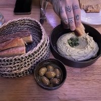 Guacamole hummus  at Kaliya in Santorini